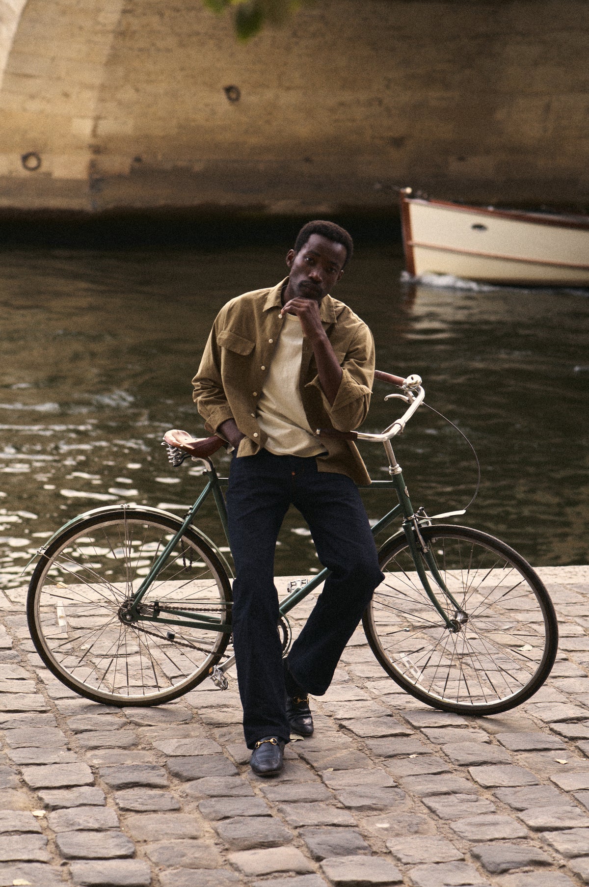 RIVIERA JAPANESE LINEN SHIRT - OLIVE