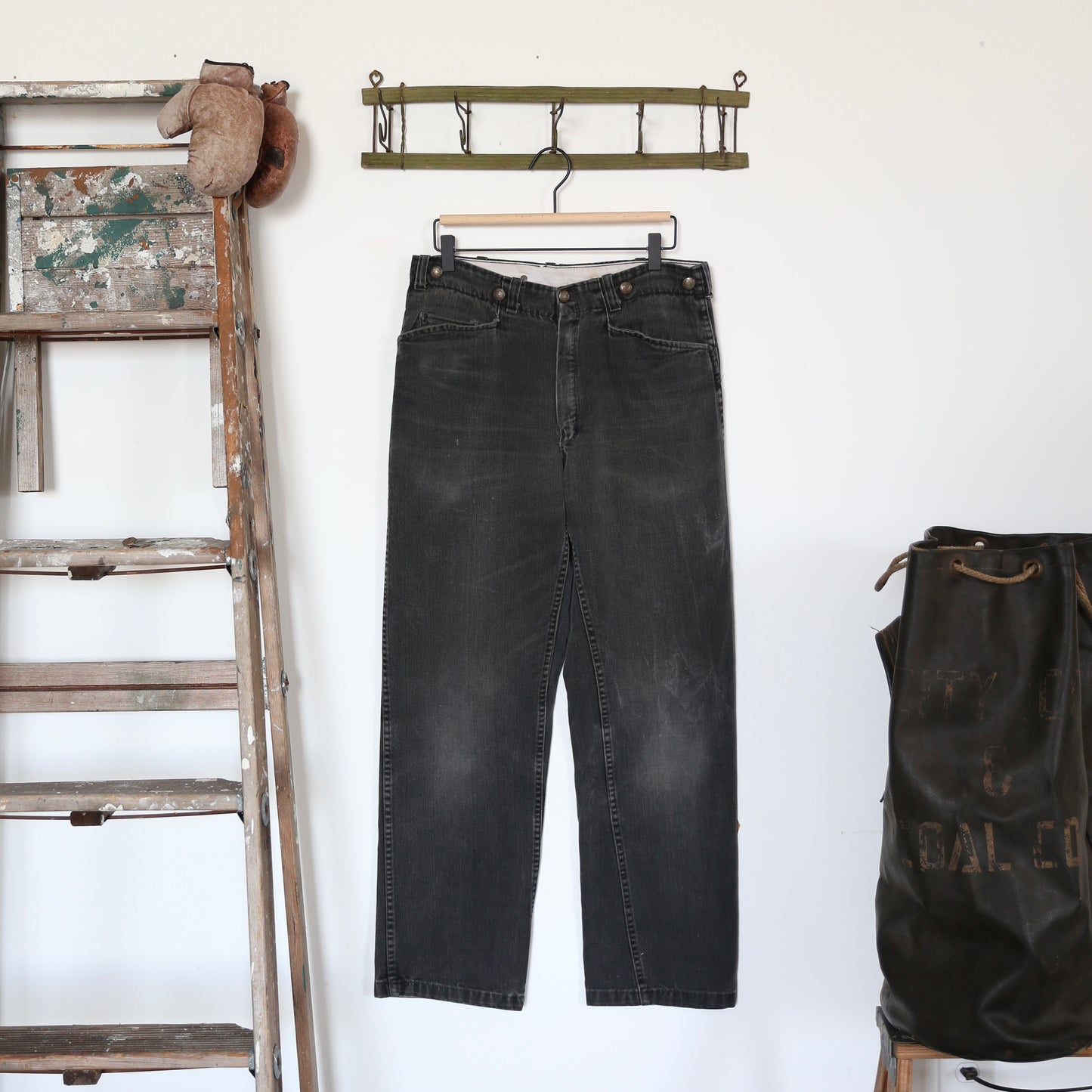 1960'S BEN DAVIS BLACK JEANS