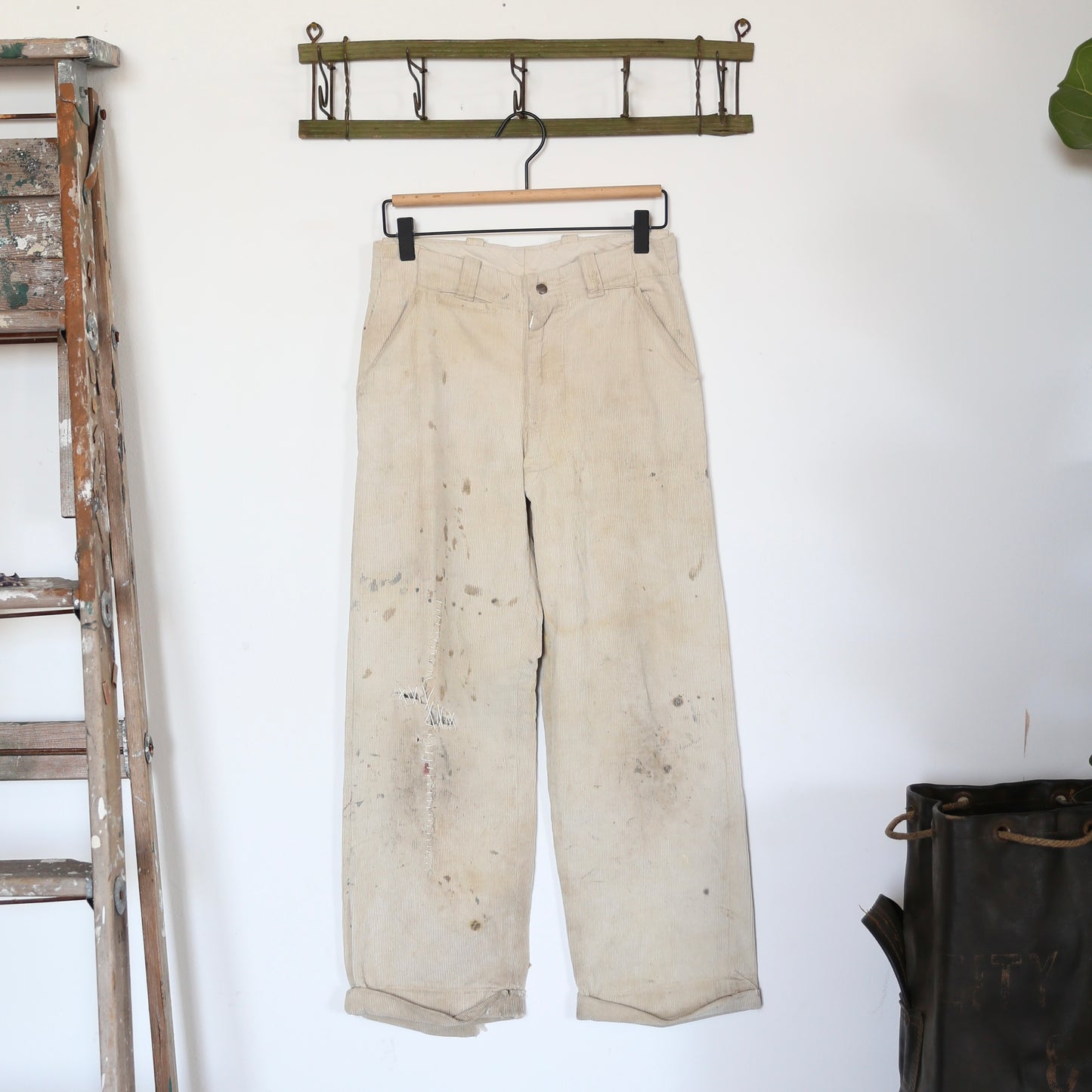 1940'S REPAIRED CORDUROY PANTS (28)