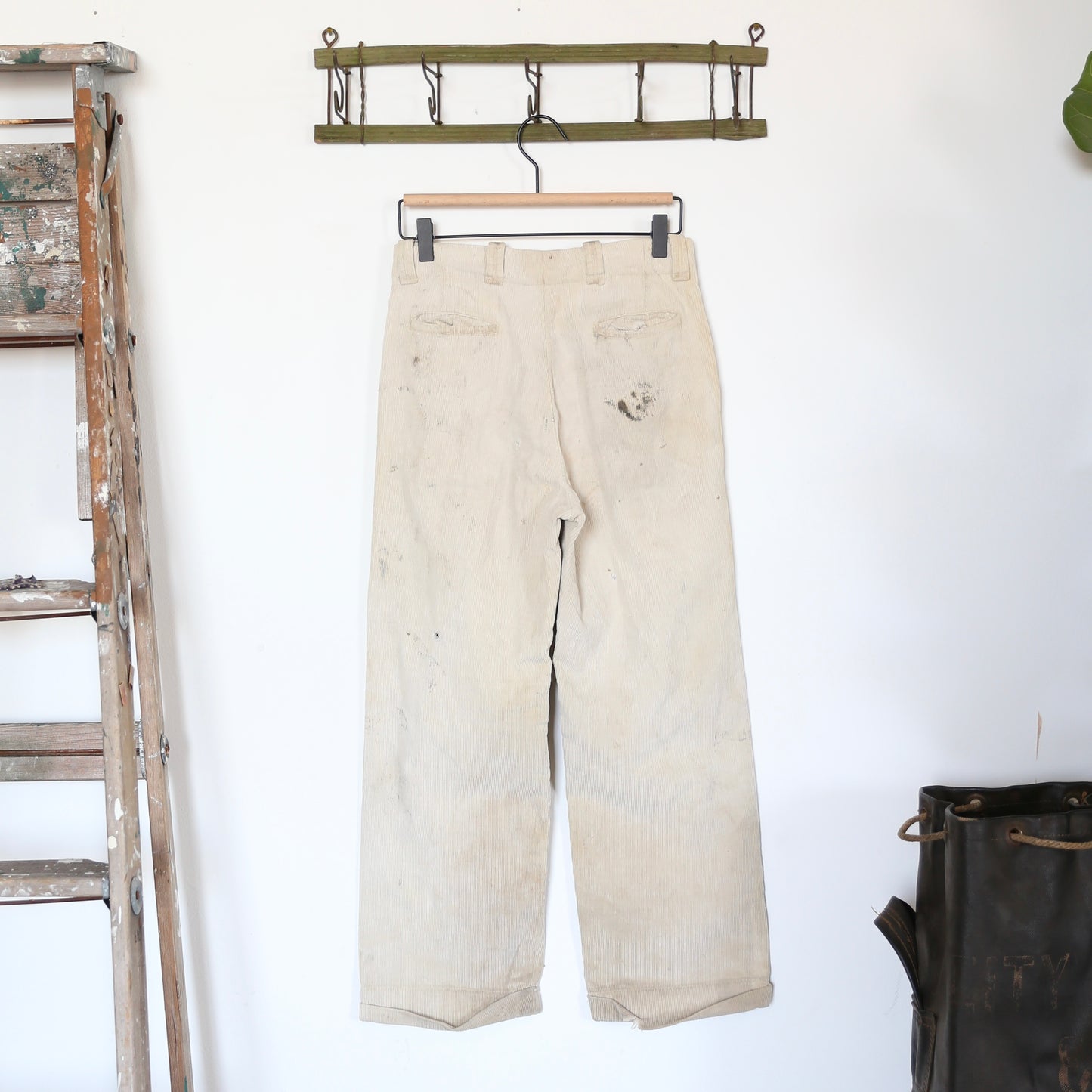 1940'S REPAIRED CORDUROY PANTS (28)