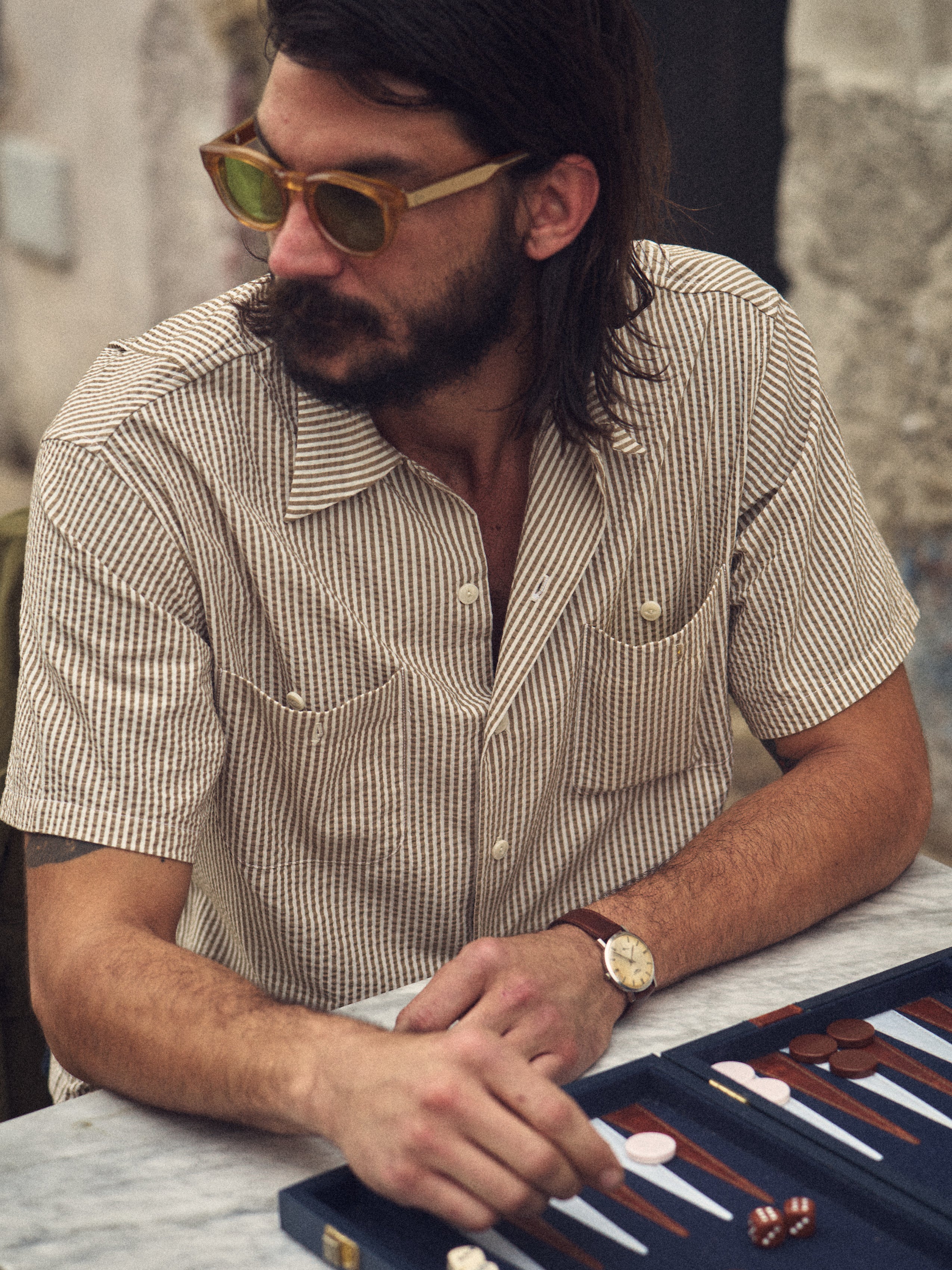 SKIPPER SEERSUCKER SHIRT [STRIPED]