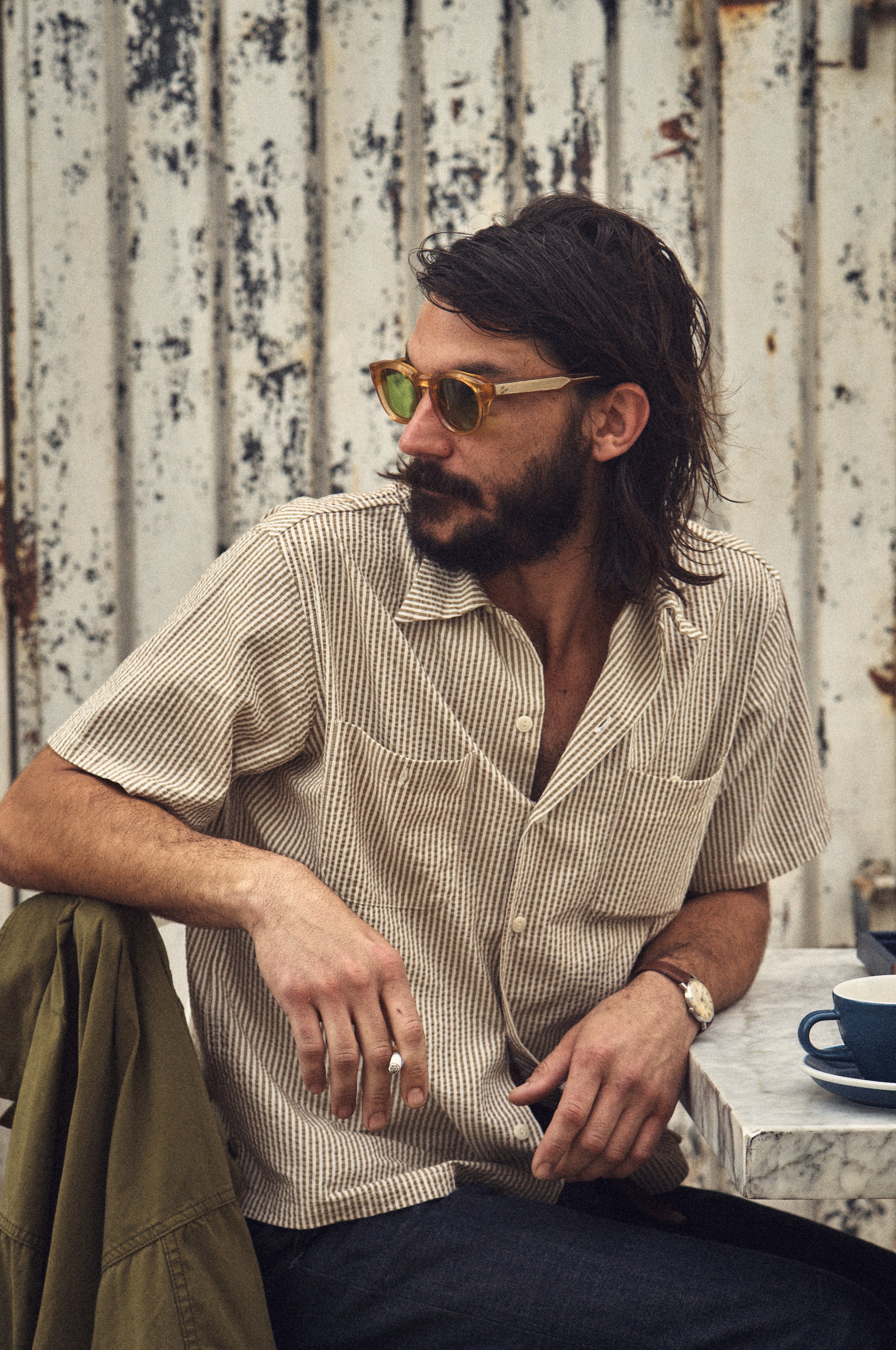 SKIPPER SEERSUCKER SHIRT [STRIPED]