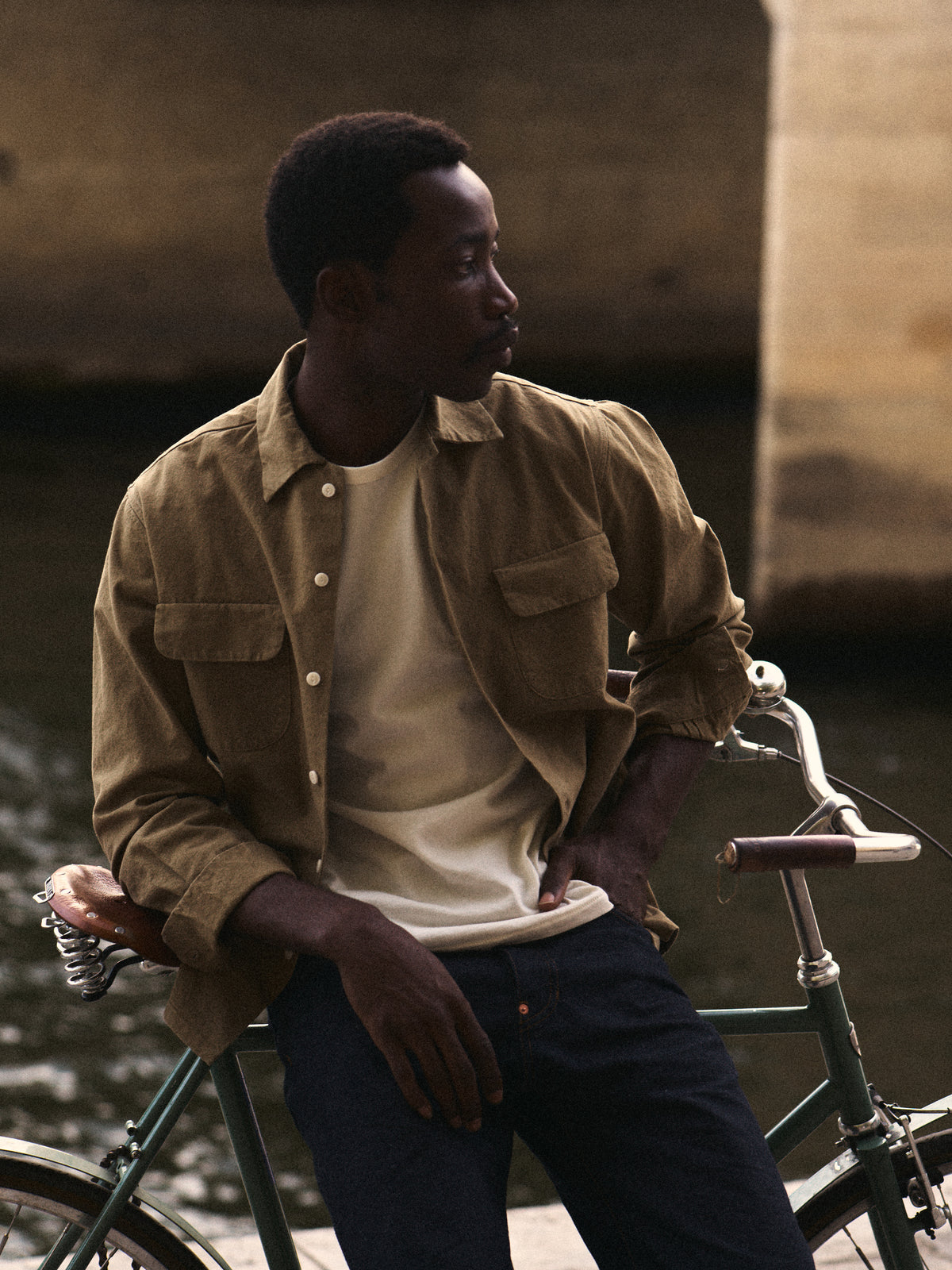 RIVIERA JAPANESE LINEN SHIRT - OLIVE