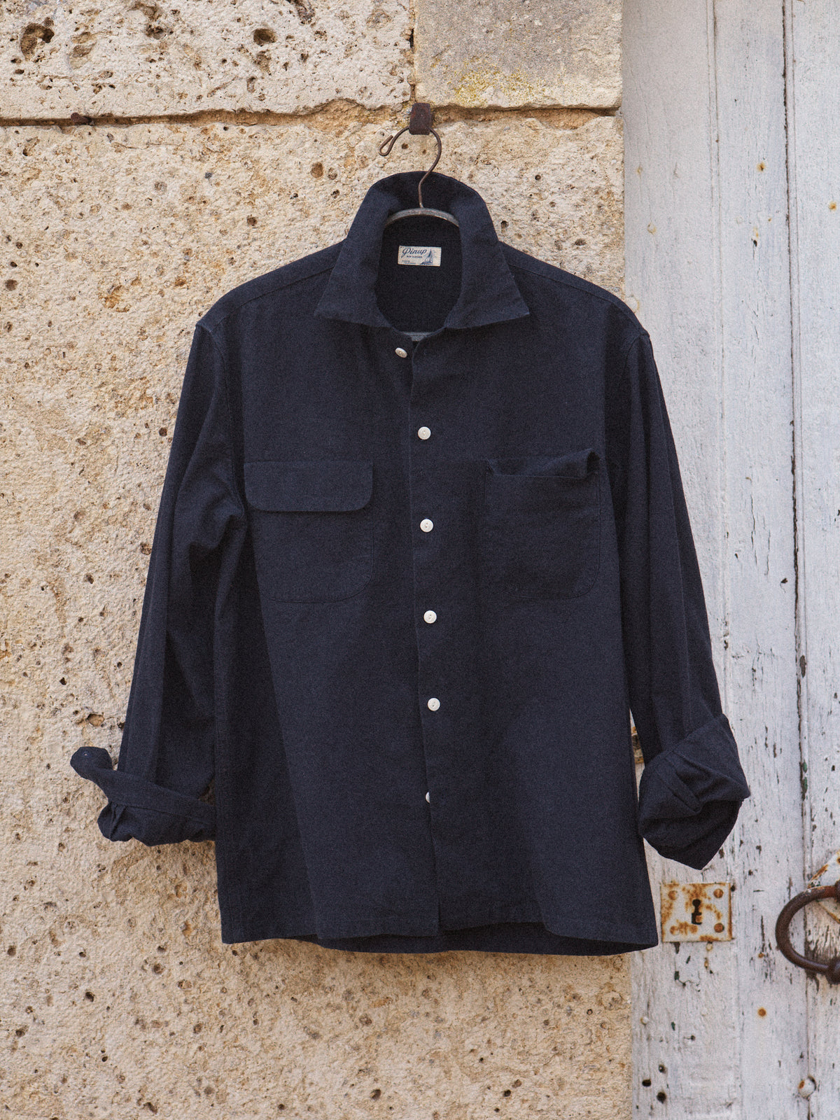 RIVIERA JAPANESE LINEN SHIRT - NAVY