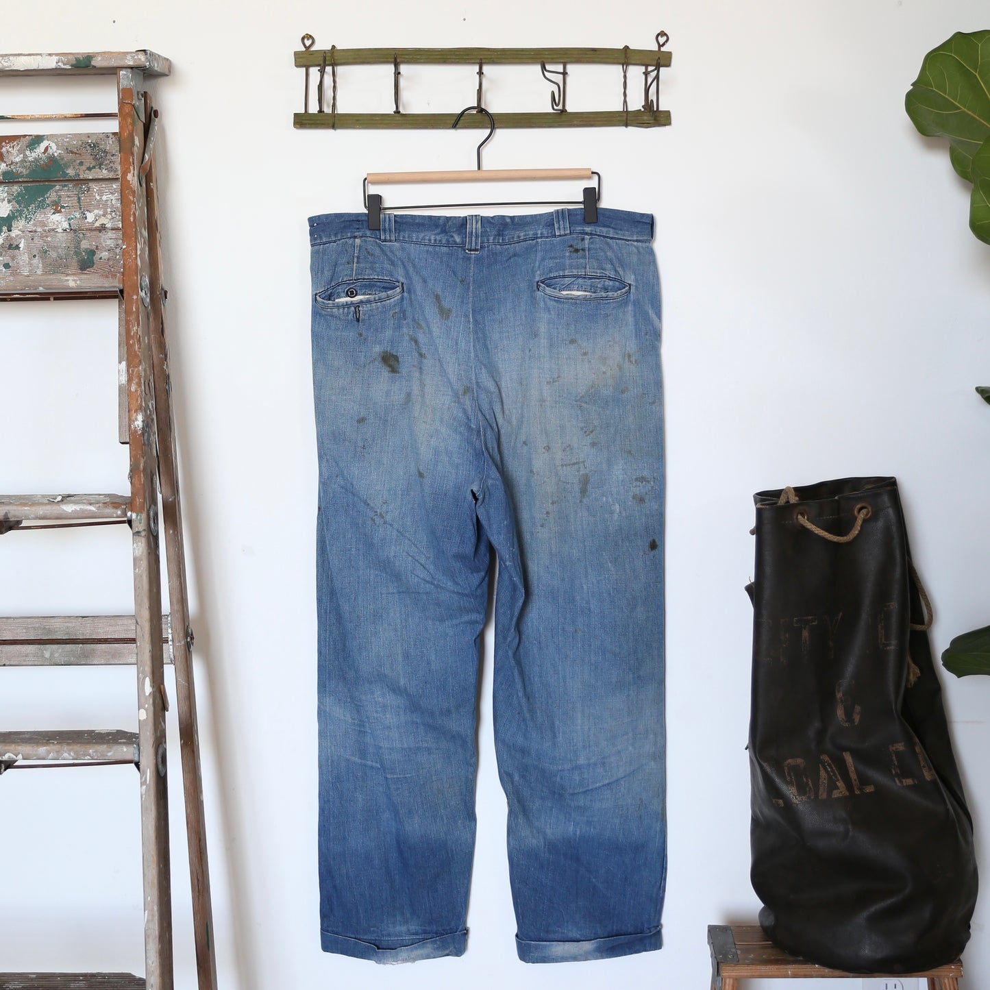 1960S REPAIRED DENIM CHINOS (38)