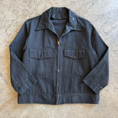 1950'S BLACK WORK JACKET (M)