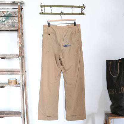 1940'S HBT REPAIRED CHINOS