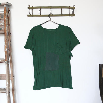 1940'S RIBBED REPAIRED POCKET TEE