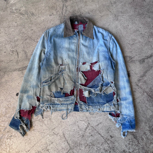 1950'S THRASHED DENIM JACKET (M-L)