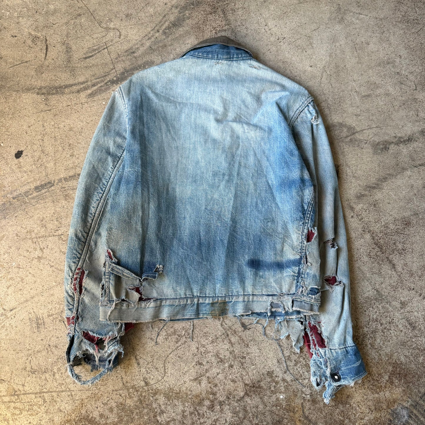 1950'S THRASHED DENIM JACKET (M-L)