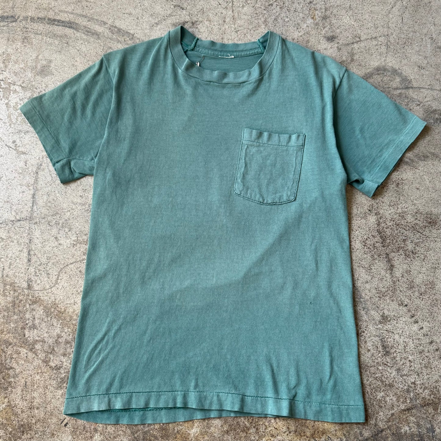 1970'S GREEN POCKET TEE (S)