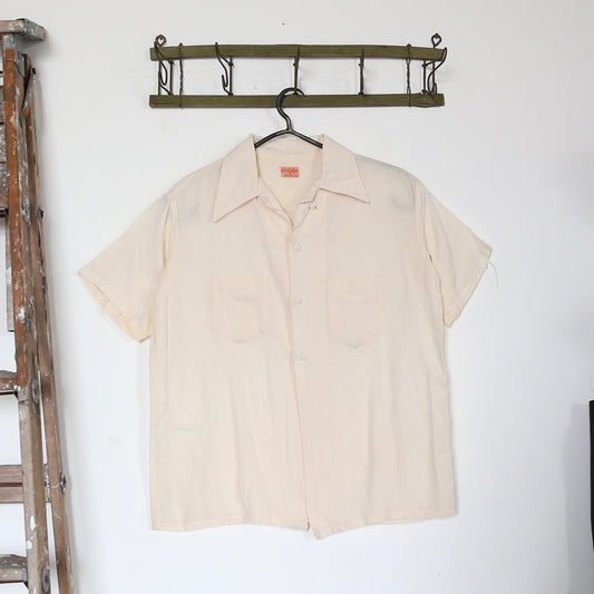 1930'S WHITE COTTON PRESS SHIRT