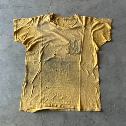 1970s YELLOW POCKET TEE