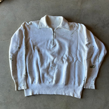 1950s 1/4 ZIP PAINTER SWEATSHIRT