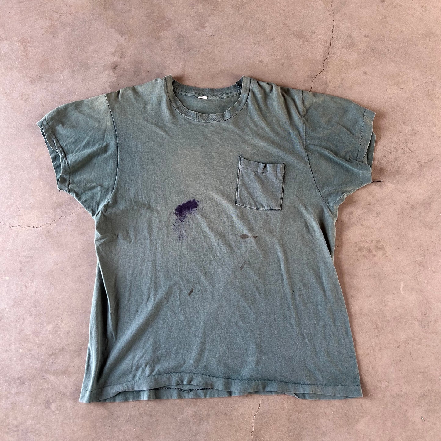 1960S GREEN POCKET TEE