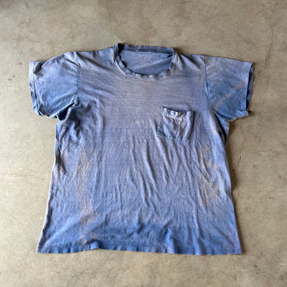 1960S BLUE POCKET TEE