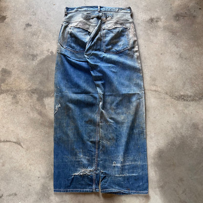 WW2 ERA "NEVER WEAR OUT" BUCKLE BACK JEANS