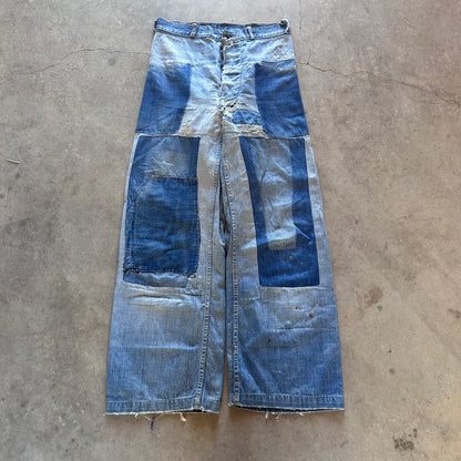 WW2 REPAIRED SLANT POCKET JEANS