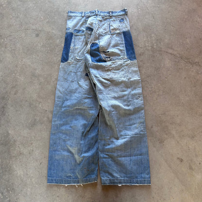 WW2 REPAIRED SLANT POCKET JEANS