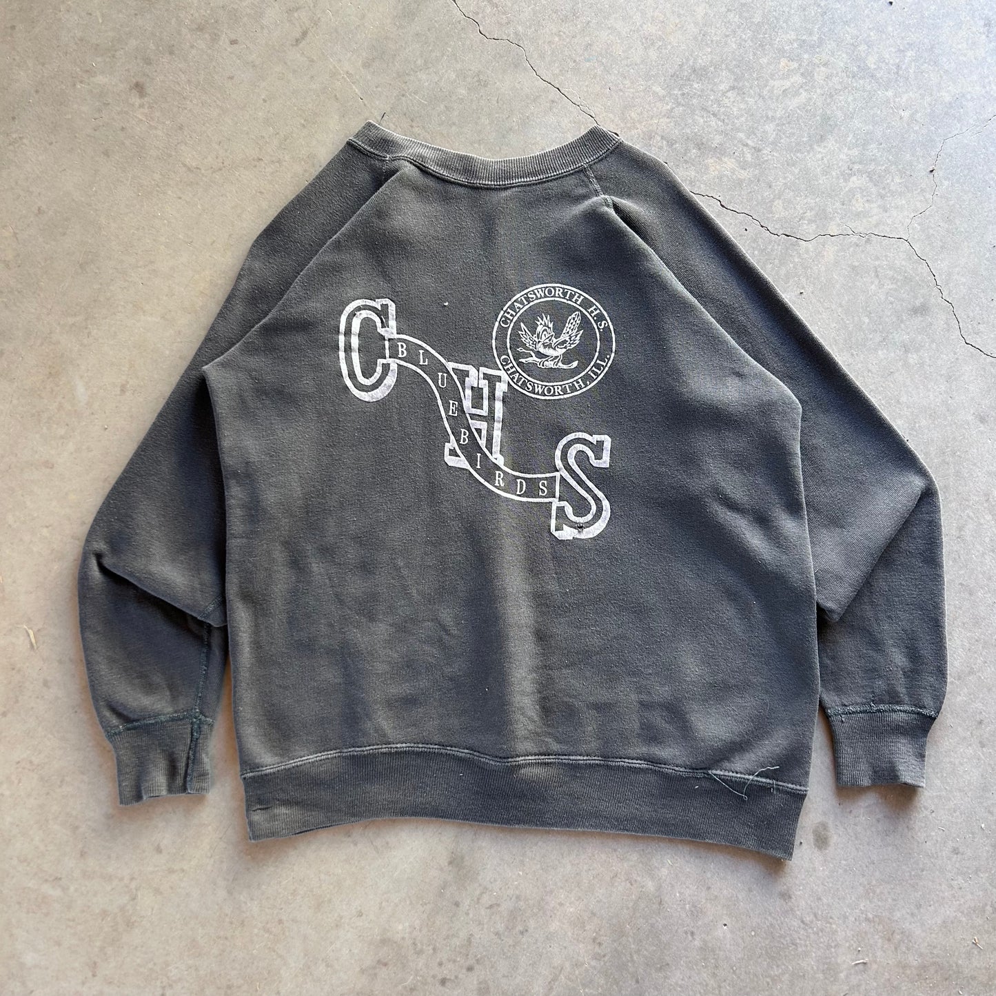 1960S BLACK FLOCK CHS SWEATSHIRT