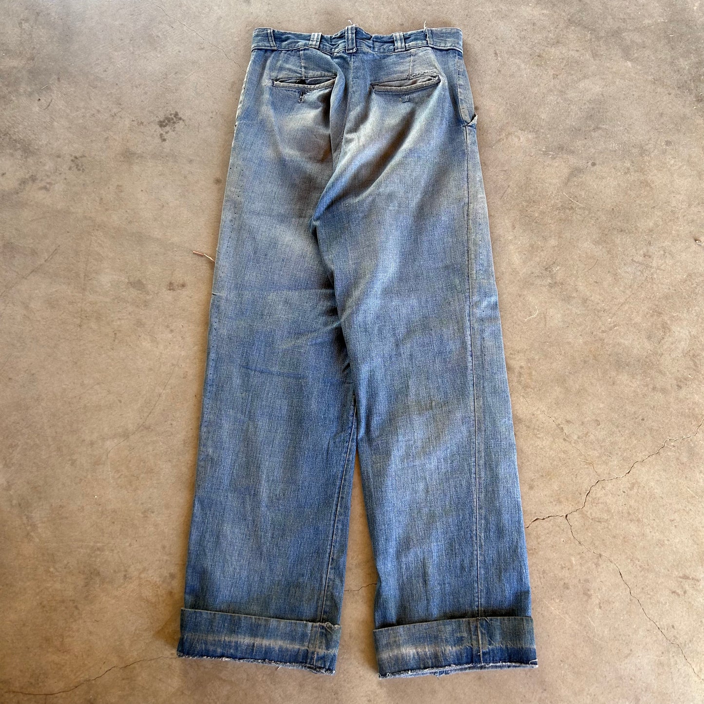 1940/50S REPAIRED DENIM CHINOS