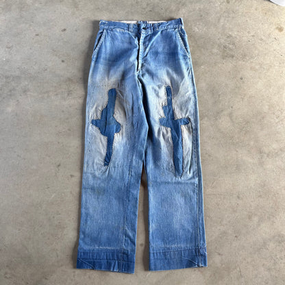 1950S REPAIRED DENIM CHINOS