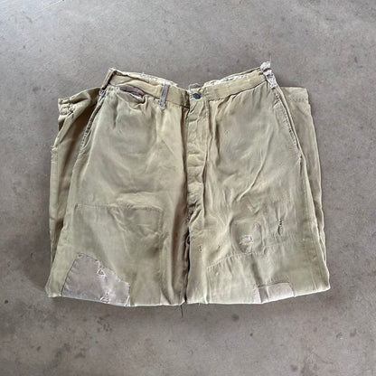 1940S GABARDINE REPAIRED PANTS