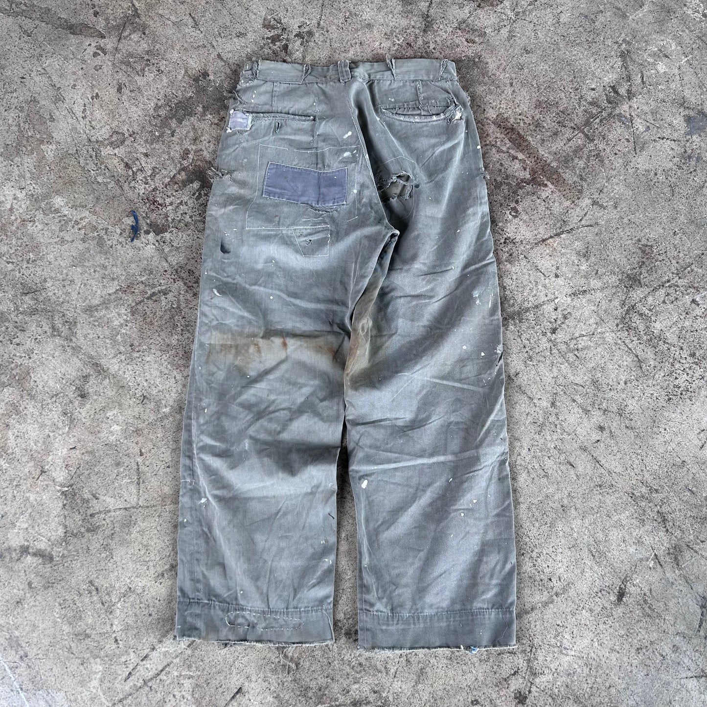 1940S REPAIRED PAINTED CHINOS