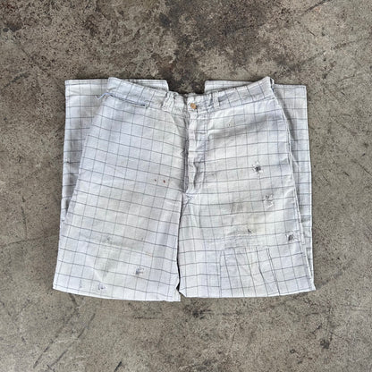 1940S CHECKERED REPAIRED PANTS