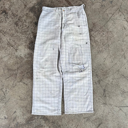 1940S CHECKERED REPAIRED PANTS