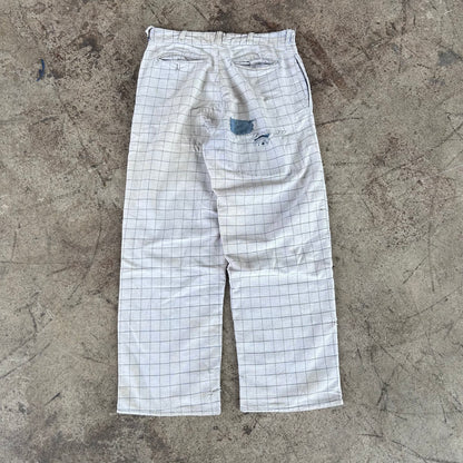 1940S CHECKERED REPAIRED PANTS