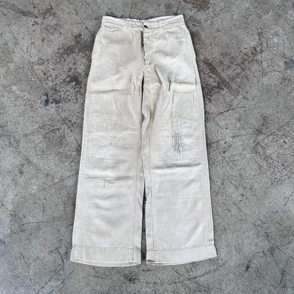 1930S HBT REPAIRED WORK PANTS