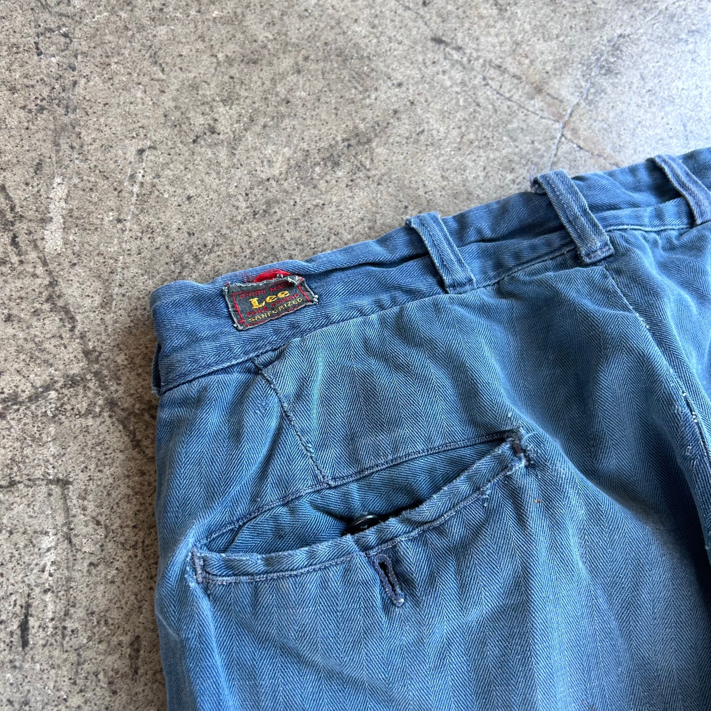 1930S REPAIRED LEE HBT CHINOS