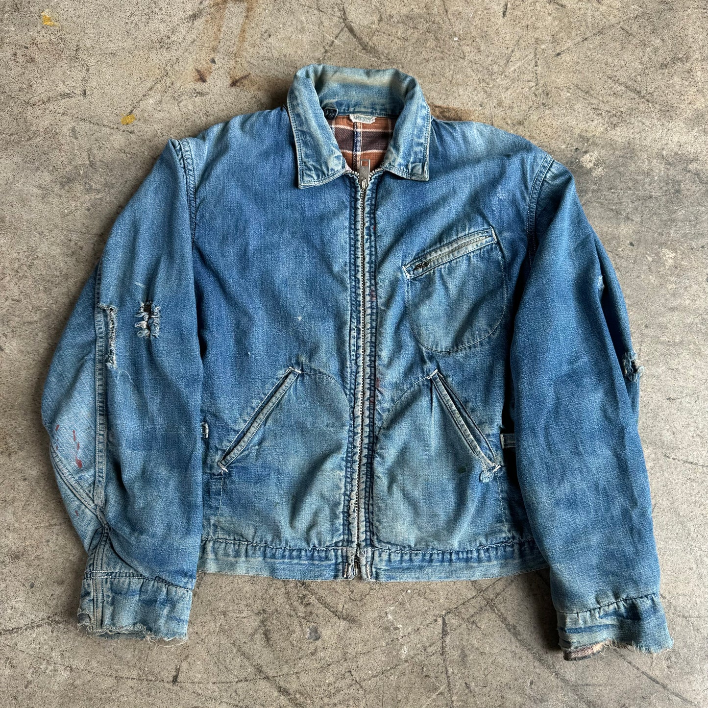 1950S DENIM WORK JACKET (M)