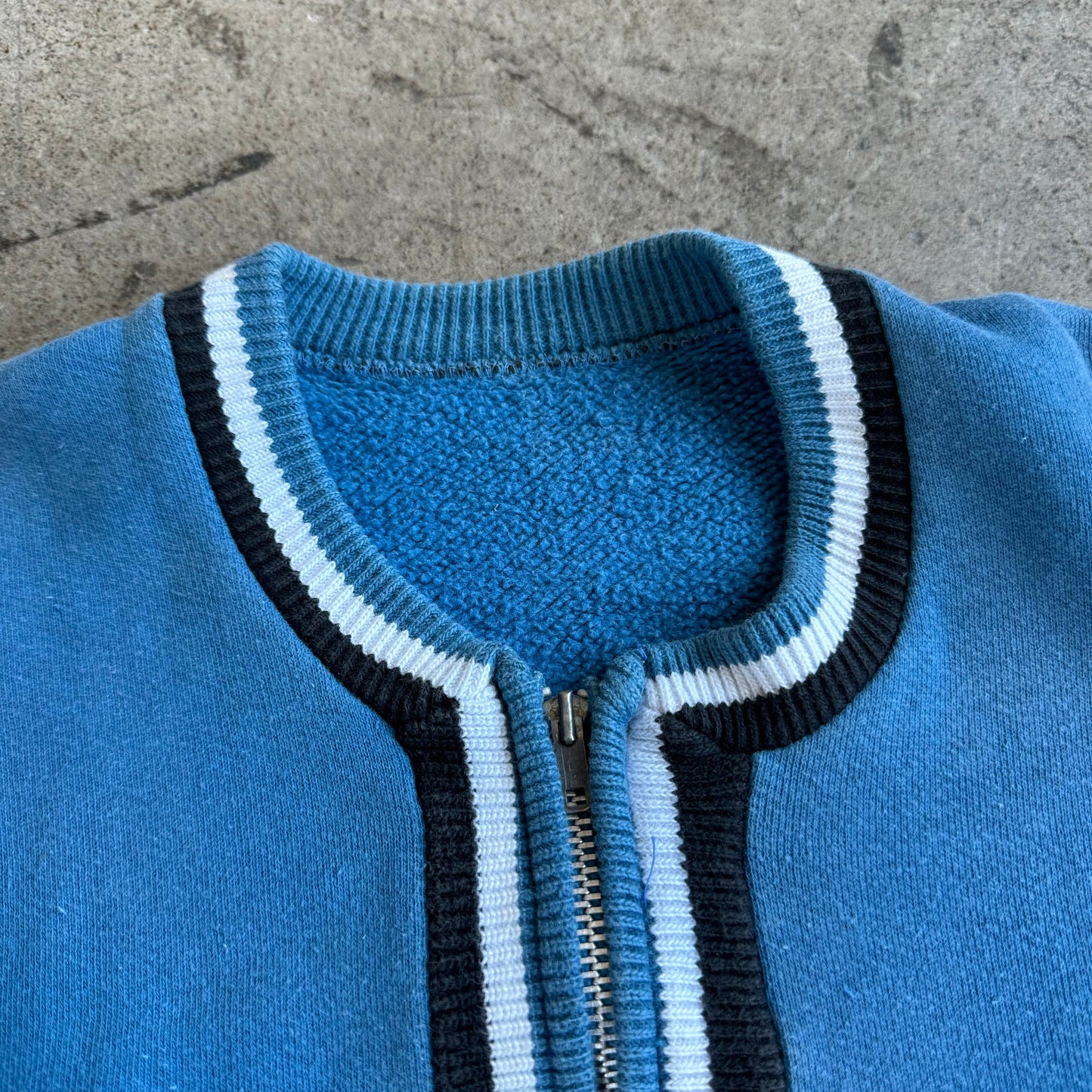 1950S 3 TONE SWEATSHIRT ZIP UP (S)