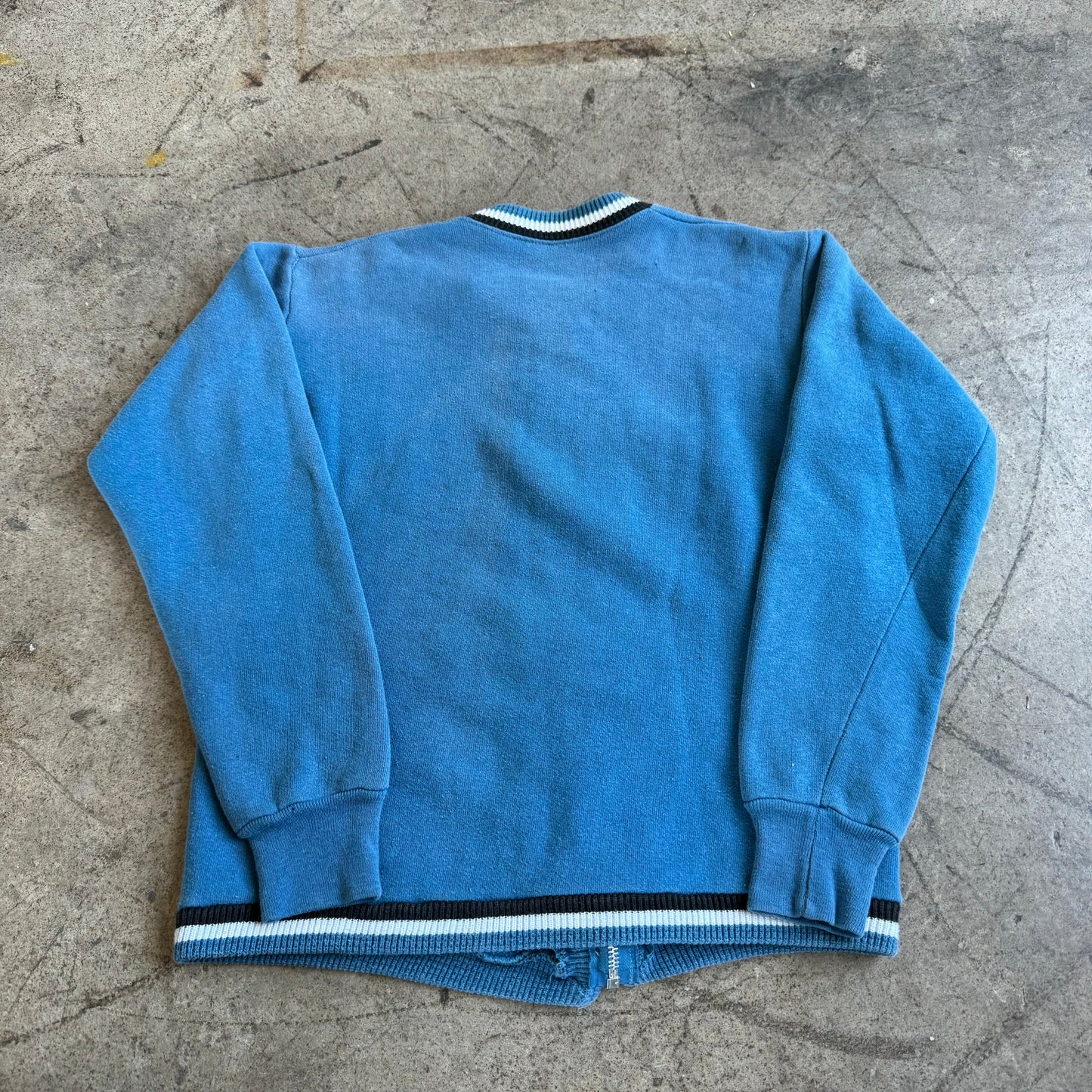 1950S 3 TONE SWEATSHIRT ZIP UP (S)