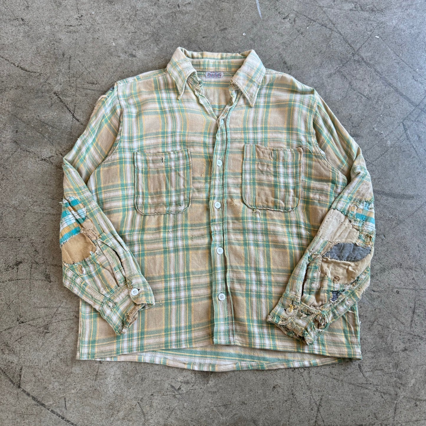 1940S SUN VALLY REPAIRED FLANNEL