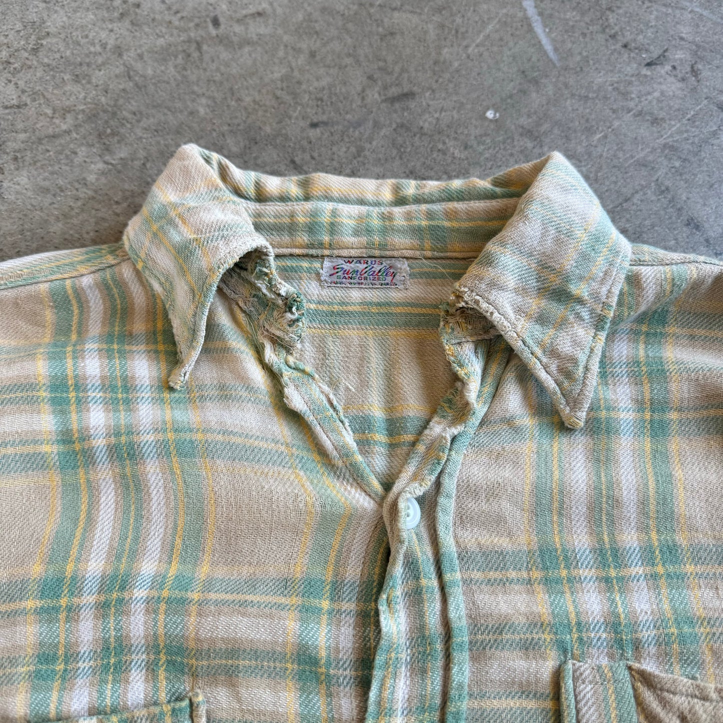 1940S SUN VALLY REPAIRED FLANNEL