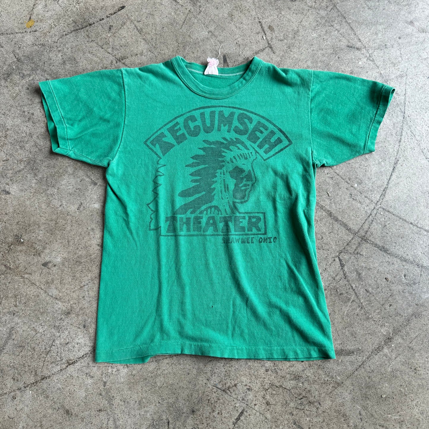 1960S GREEN WATER PRINT TEE