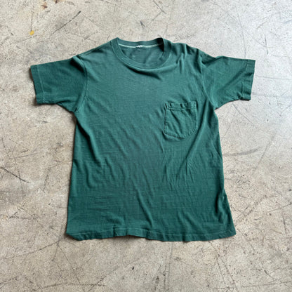 1970S GREEN POCKET TEE (L)