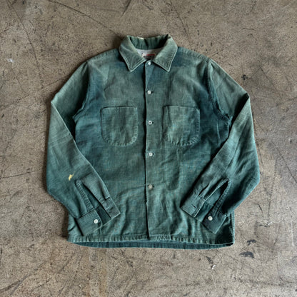 1950S FADED GREEN CORDUROY SHIRT