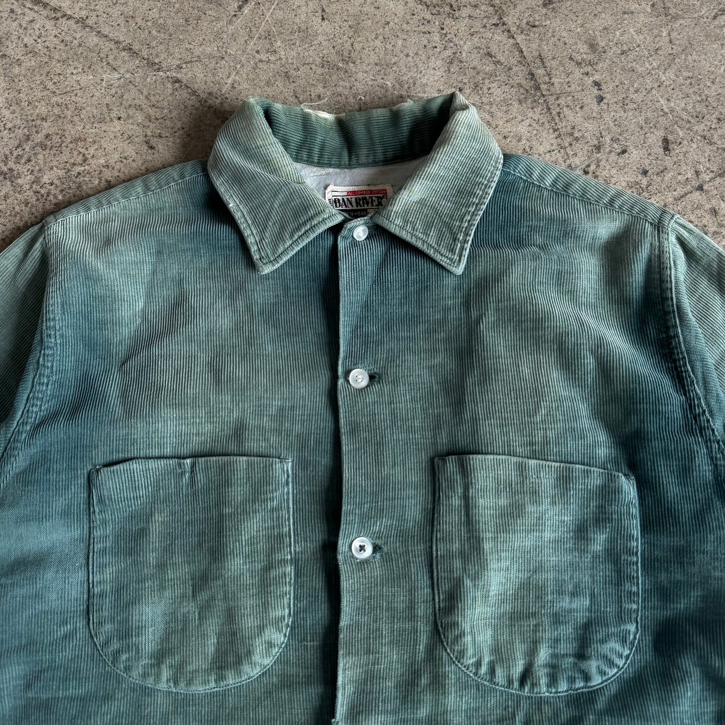 1950S FADED GREEN CORDUROY SHIRT