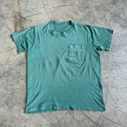 1960S GREEN POCKET TEE (M)