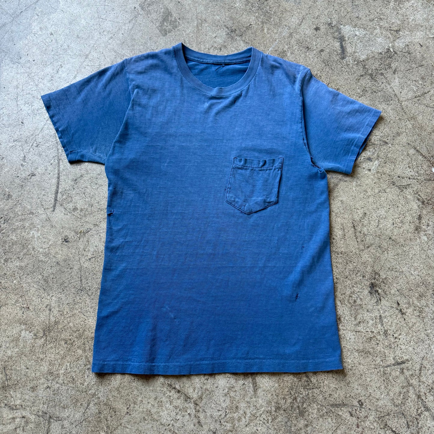 1960S BLUE POCKET TEE