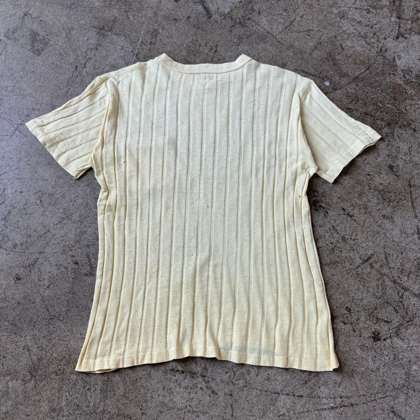 1940S HANES RIBBED POCKET TEE