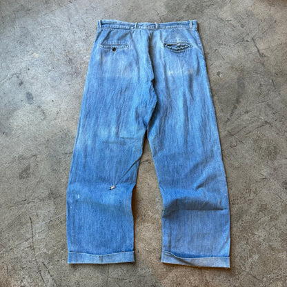 1940S WIDE LEG DENIM CHINOS