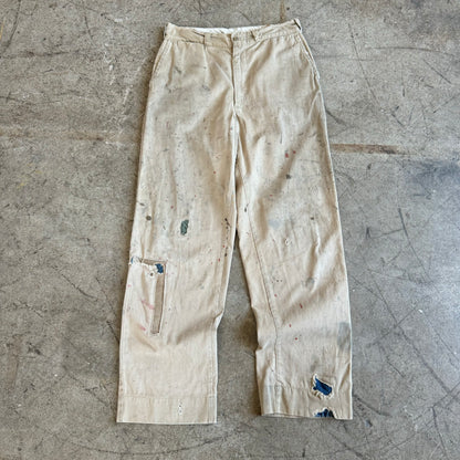 1950S LEE REPAIRED AND PAINTED CHINOS