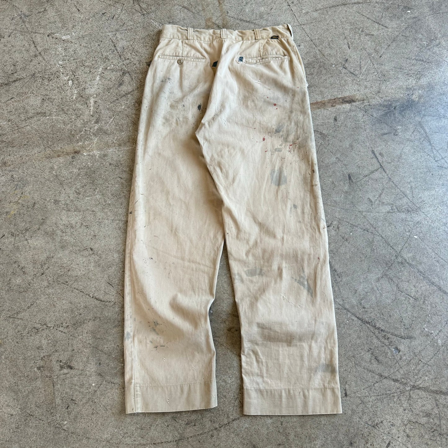 1950S LEE REPAIRED AND PAINTED CHINOS