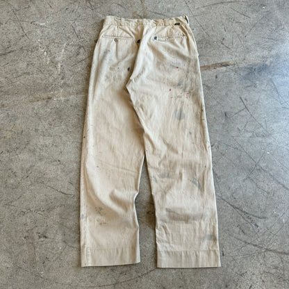 1950S LEE REPAIRED AND PAINTED CHINOS