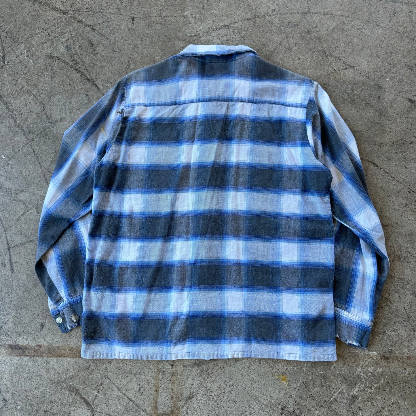 1950'S COTTON WOVEN SHADOWPLAID SHIRT